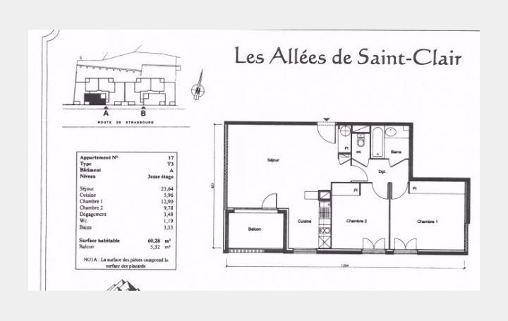 Annonces VAL DE SAONE : Appartement | CALUIRE-ET-CUIRE (69300) | 60 m2 | 178 500 € 
